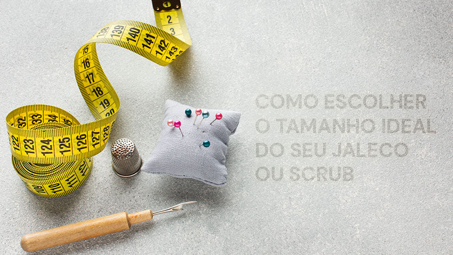 Banner principal do post Como evitar erros na escolha do tamanho do jaleco ou scrub